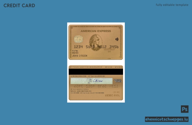 USA Maryland Howard Personal Bank American Express Gold Card Beispielvorschau